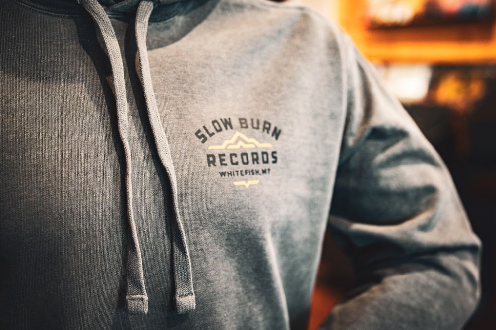 Gray Mountain Hoodie wear by mannequin