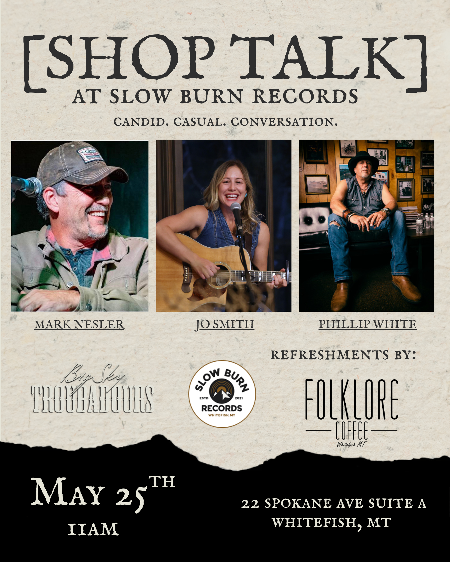 Shop Talk info flyer