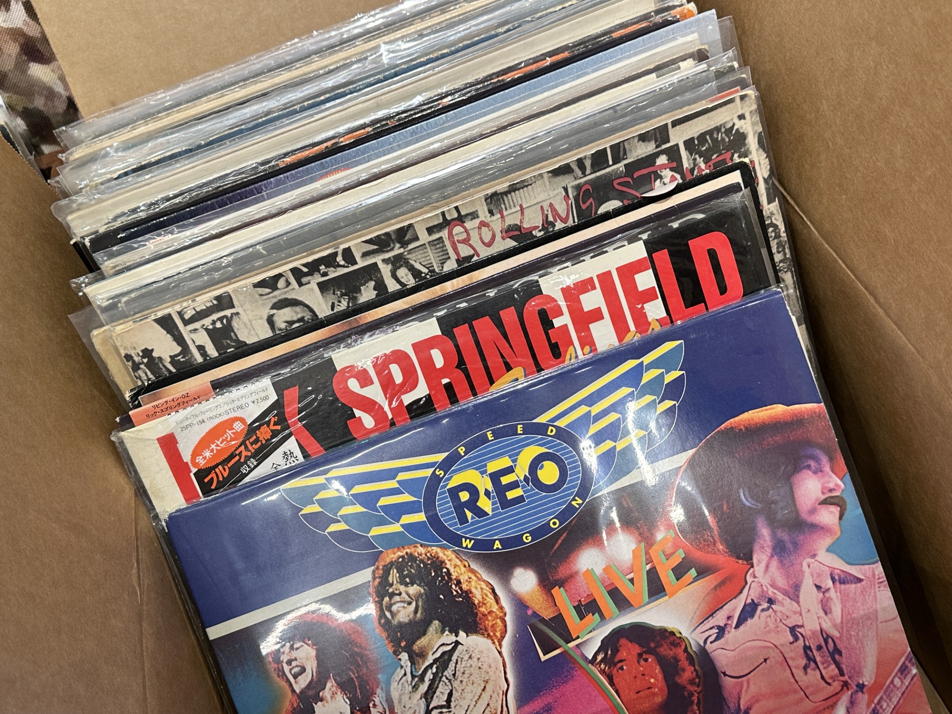 Box of used records